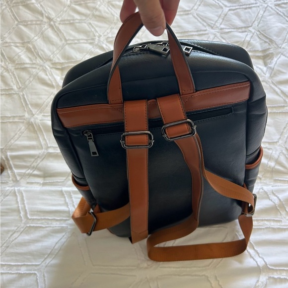 bromen leather laptop backpack for Women 15.6 inch Computer Backpack Business Travel Professional Work Daypack College Bag Contrast Beige with Grey: Buy Online at Best Price in UAE Whether you need it for work BROMEN Leather Laptop Backpack for